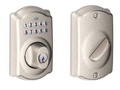Schlage Satin Nickel Steel Electronic Deadbolt